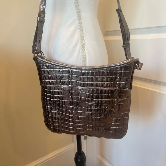 Brahmin Katie Crossbody Slim Metallic - Picture 7 of 9